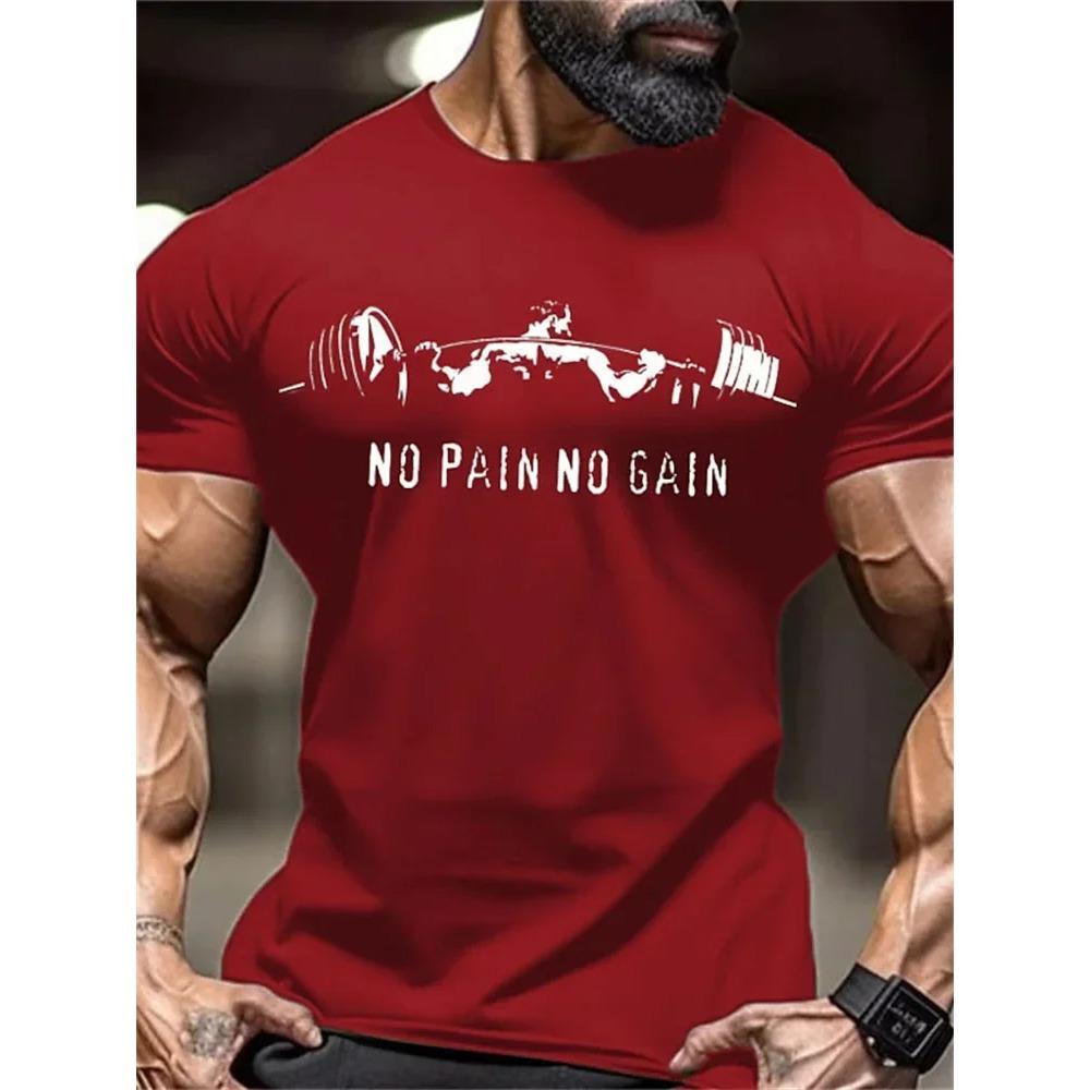 New Men's Fitness T-Shirt Fierce Gym Sports Short-Sleeved Top Quick-Dry Round Neck T-Shirt Fitness Competition Training Clothes
