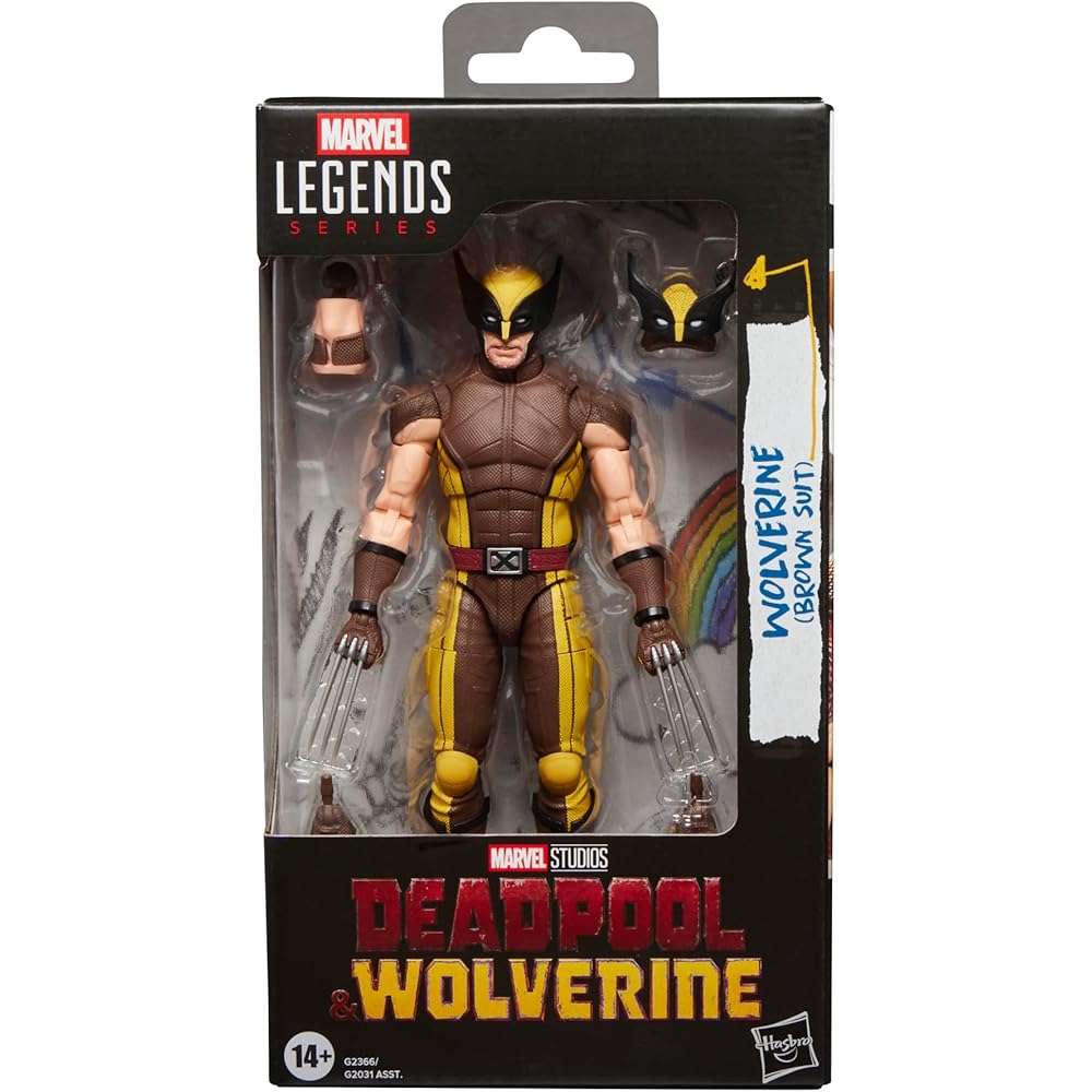 Hasbro Marvel Legends Wolverine Action Figure Brown Suit 15 cm for Marvel Studios Deadpool Collection