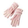 Fleece-Lined Riding Gloves Women Windproof Touch Screen Gloves Warm Autumn Winter Gloves with Adjustable Strap for Outdoor Hiking Daily Outings