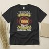 60e Verjaardag T-shirt Geboren In 1966 Cadeau 60 Jaar Oude T-shirt Legenden Werden Geboren