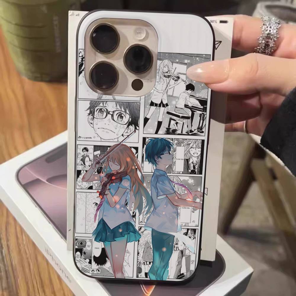 Your Lie In April Phone Case For IPhone 17 16 15 14 Plus 13 12 11 Pro Max Pro Wave Corrugated Cover