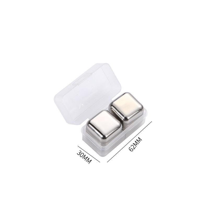 Stainless Steel Whiskey Stones Set - Reusable Ice Cubes for Drinks