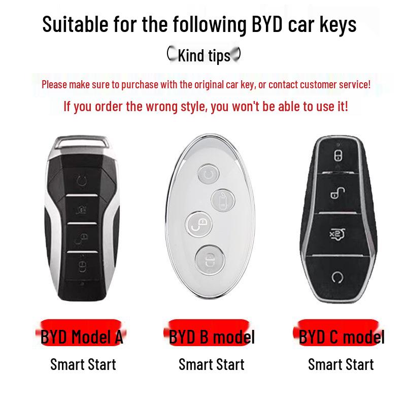 BYD Car Key Case: Compatible with Qin PLUS, Tang, Seagull, Seal, Dolphin, Song Plus, Han EV, Yuan, and Frigate.