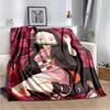 Anime Demon Slayer Kimetsu no Yaiba Fleece Blanket Nezuko Kamado Tanjiro Kamado Soft Bedding Bedspread Sofa Warming Cover