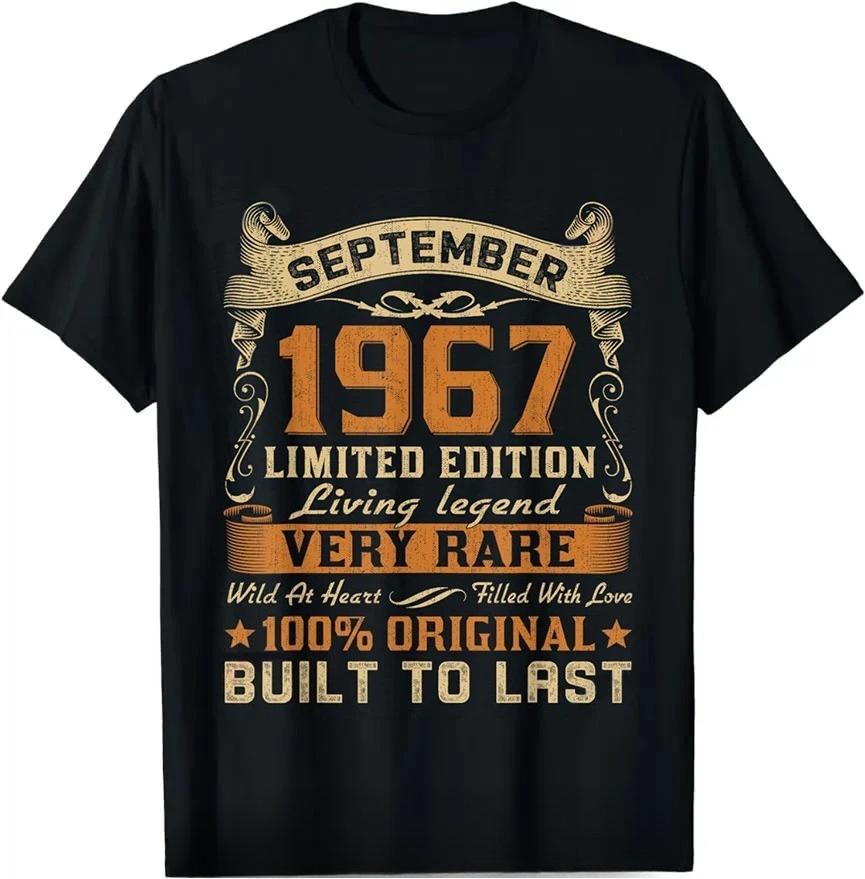 Vintage Tshirt Legend Born In 1967 Unisexs Clothing Casual Fitness T Shirt Individuality Camisas Tshirt Tops