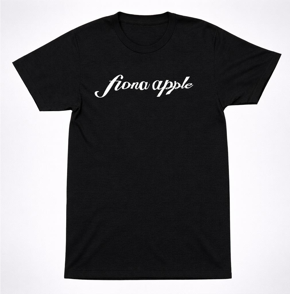 Fiona Apple Script Logo Shirt Alternative Indie Singer Songwriter Black Shirt S разноцветный