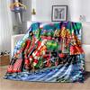 Merry Christmas Series  Santa Blanket Flannel Warmth Soft Plush Sofa Bed Throwing