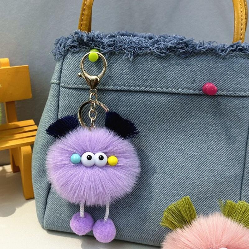 Niedliche Elfen-Schlüsselanhänger, Sonnenbrille, Elfen-Kaninchenhaar-Anhänger, Schlüsselanhänger, Accessoires, Damenmode, Tasche, Handtasche, Dekoration