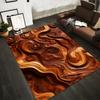 Brown Swirl Wooden Texture Printed Carpet for Modern Home Decor Suitable for Use As an Anti-slip for Living Room Bedroom Sofas