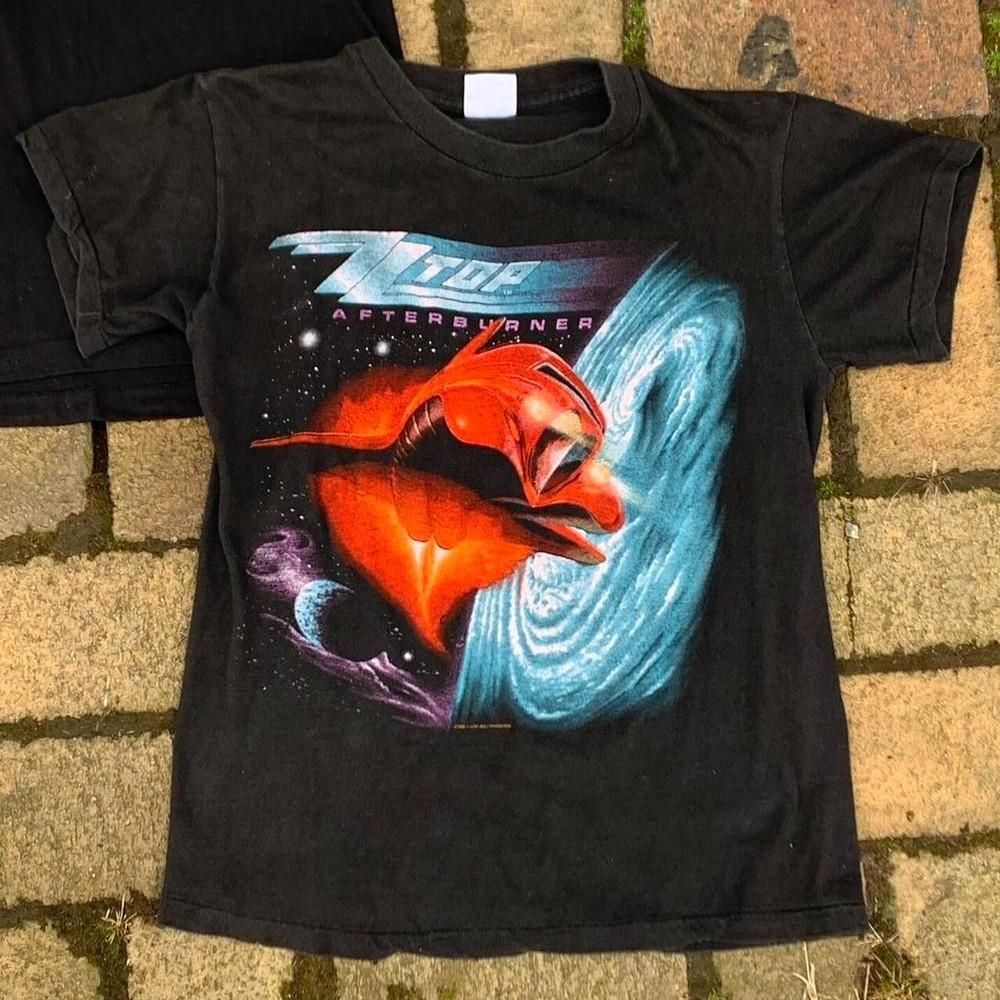 Vintage 1980s ZZ Top Afterburner Band T-Shirt Unisex Cotton Tee S To 4XL M582 Unisex T-Shirt XXL