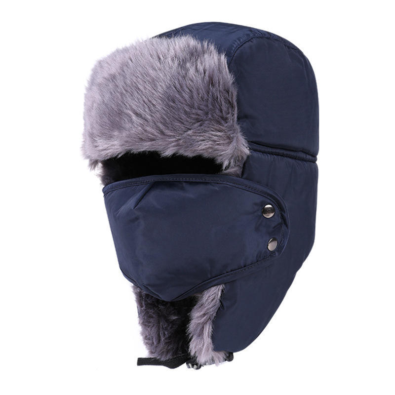 Winter Cap Men's Cycling Cap Warm Thickened Mask Wind and Snow Cap Windproof Hat Ms. Lei Feng Hat