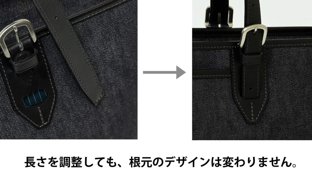 Tote Denim Tote Bag [Infis] [Denim Bag] (navy Blue, Black)