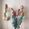 Matte Butterfly Balloon Set Flower Aluminum Film Balloon for Mother's Day Shower Birthday Decoration Butterfly Flower Balloon