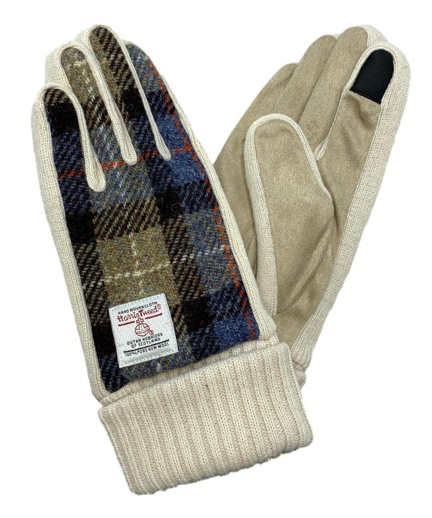 

et Harris Tweed Knit Gloves with Smartphone Compatible LSGB028 BLBEC [nature evoluer] Women s Gusset,