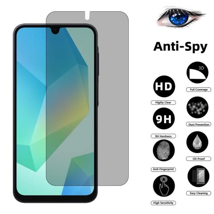 Verres Trempés - Samsung - Galaxy A16 4G-5G - Anti-Espion - Protection Antichoc - 0,3 mm