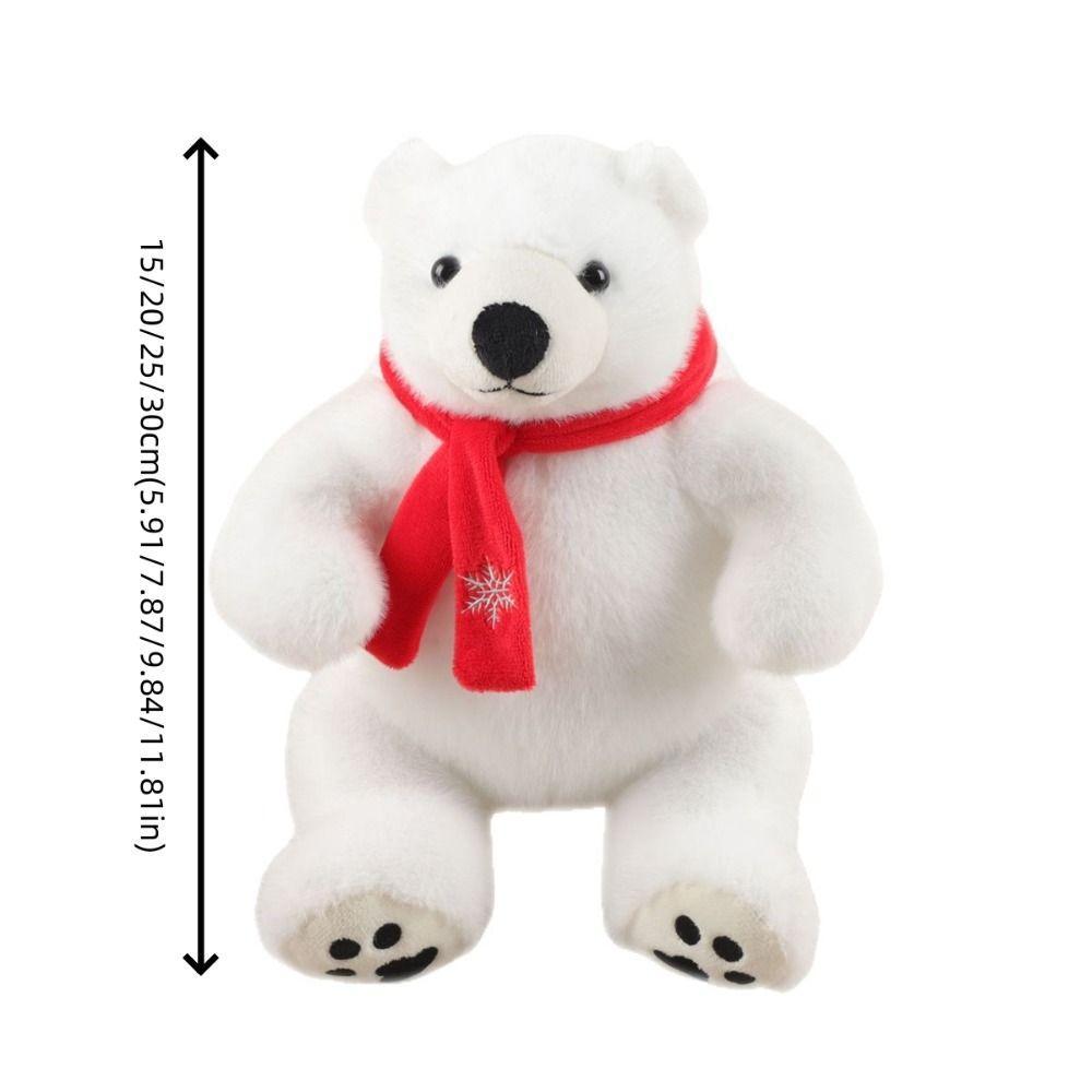 Round Belly Sitting Polar Bear Plush Toy Big Feet Animal Plush Doll  Children Girls Boys