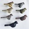 1Pc Retro Solid Handles Golden Feather Little Bird Shaped Cabinet Door Knobs Dresser Pulls Handmade Furniture Knob
