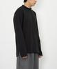 RAW TO RAW Mrn007 Fine Cotton Half Neck Pullover (Deep Black)