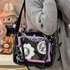 JIAERDI Sweet Cool Hot Girl Subculture Ita Bag Women Gothic Chain Crossbody Bag Ladies Large Capacity Black Shoulder Bags Y2K