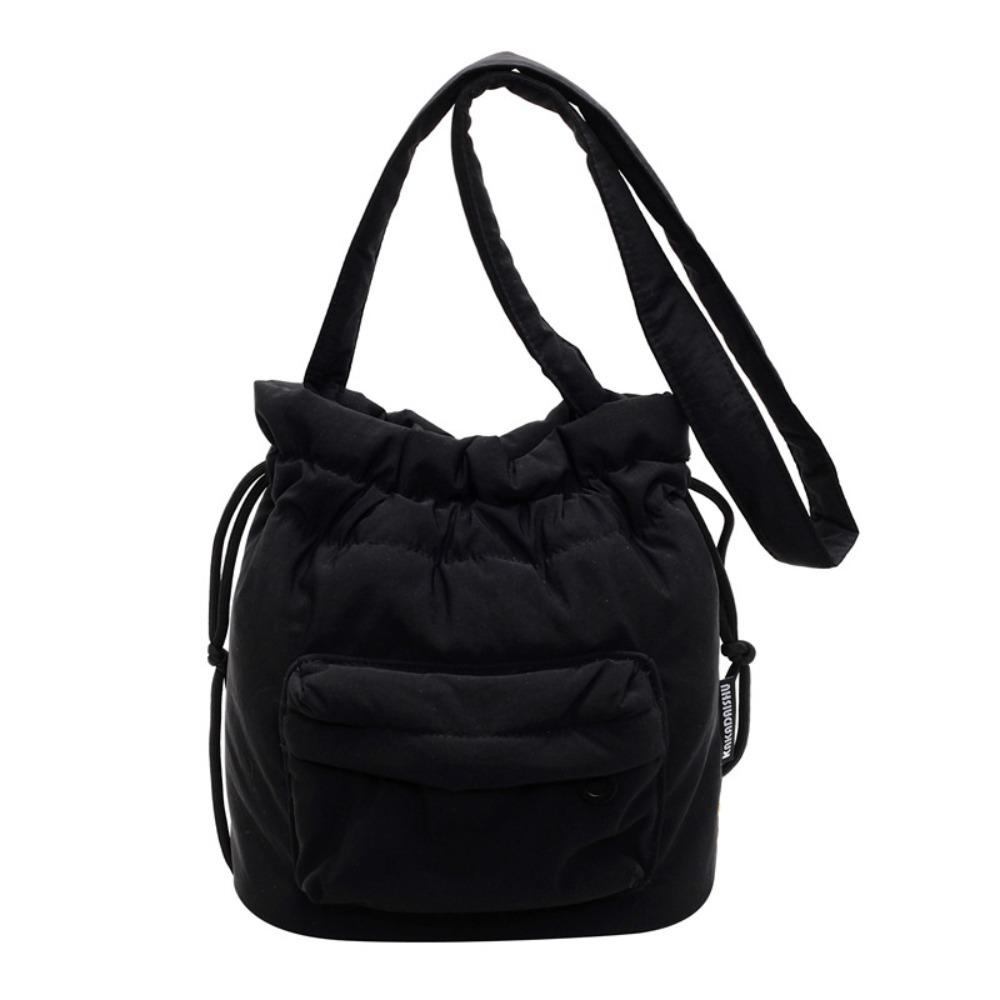 Simple Drawstring Bag Commute Nylon Handbag Portable Shoulder Bag  Outdoor