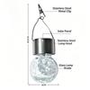 12Pcs Solar Powered Outdoor Hanging Lights Colorful LED Cracked Glass Ball Design Waterproof Pathway Lantern for Garden Decor