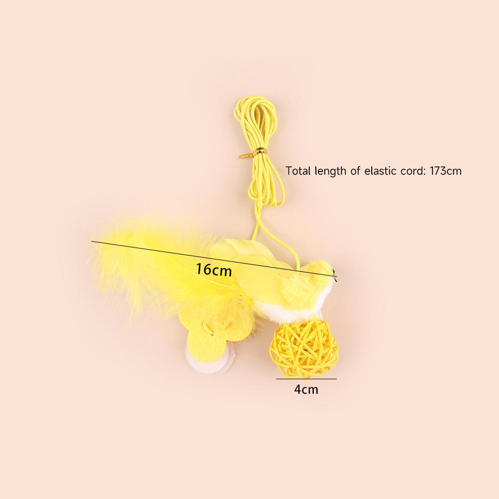 

Pet Sepak Takraw игрушка с присоской эластичная выдвижная подвесная дверца типа интерактивная игрушка для кошек товары для животных жёлтый