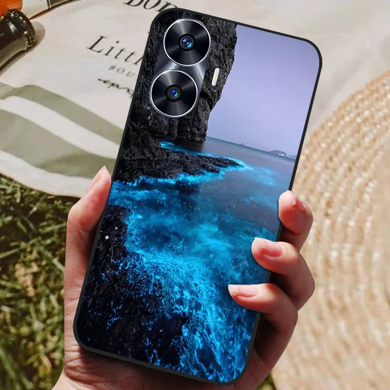 Per Custodia Realme C55 Silicone Morbido TPU Cover Posteriore per Oppo Realme C55 Telefono Globale Custodie Realme C 55 4G 6.72" Protezione Cover Borse