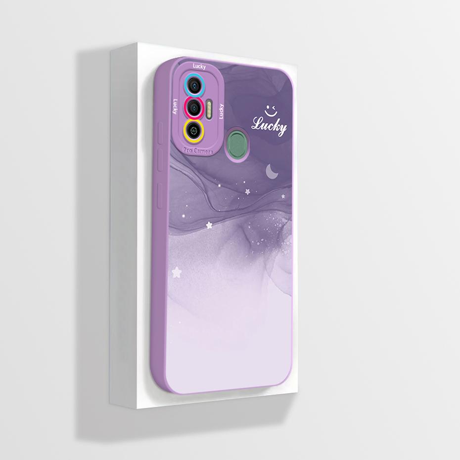 

For Tecno Spark 7 Case Tecno Spark 7T 7P 7 Pro Phone Case Artistic Style Camera Protection Anti Drop Liquid Silicone Soft Cover Tecno Spark 7T