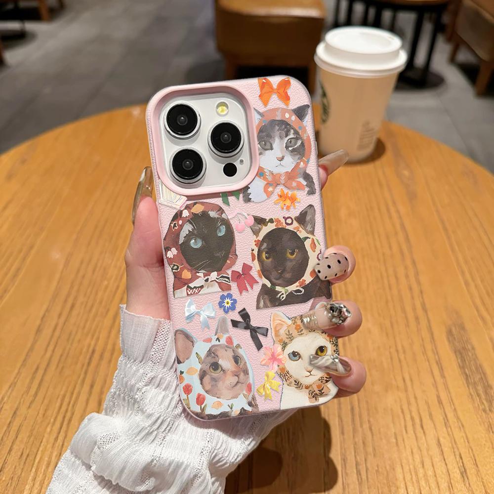 Funny Cat Phone Case For Iphone 17 17E 16E 15 Pro Max 12 14 11 16 13 Transparent Ultra-Thin Protective Shell Coque