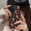 Christmas Gingerbread Man & Candy Cane Pattern Phone Case For iPhone 17 16 11 13 12 14 15 Pro Max XS X XR 7 8 Plus 16E Air Cover