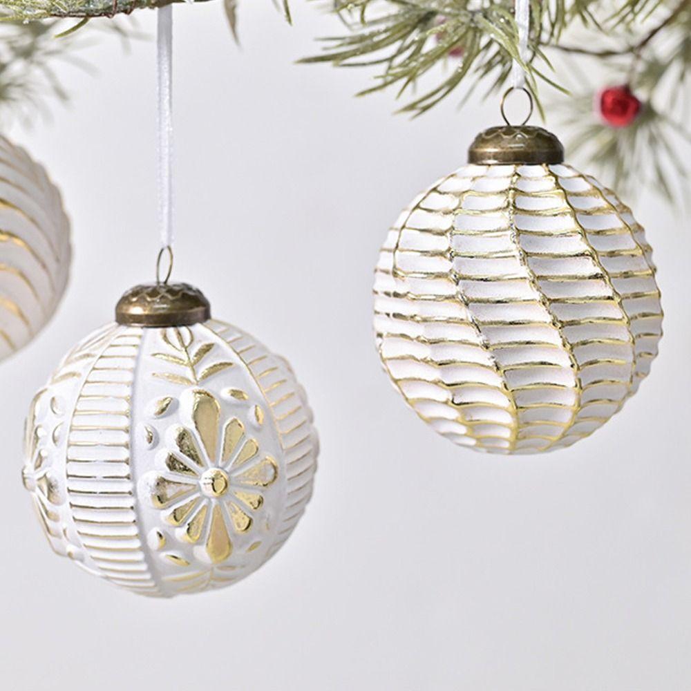 12pcs 8cm Painted Christmas Balls Pendant Shatterproof Xmas Tree Pendants Party Favors