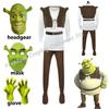 Costumi Cosplay del Mostro del Film Shrek Maschera Shrek Top Gilet Pantaloni per Uomo Role Play Performance Halloween Carnevale Feste Abbigliamento