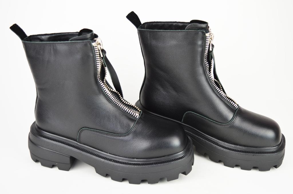 Ботинки черные Berkonty 9081 36 кожа байка