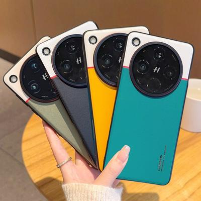Double Pigment Leather Lens Raised Protective Lens Phone Case For OPPO Find X8 Pro X8 Find X7 Ultra X6 Camera Protection Cover