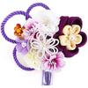 Hair Accessory Set of 2, kk-077, Red & Purple, Tsumami Zaiku Chirimen, Furisode, Coming-of-Age Ceremony, Flower Hair Comb (Purple & White),