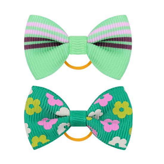 Pet Small Hair Bows with Rubber Bands Handmade Hair Bowknot Pet Accessories for Dog Puppy And Cat Grooming Supplies