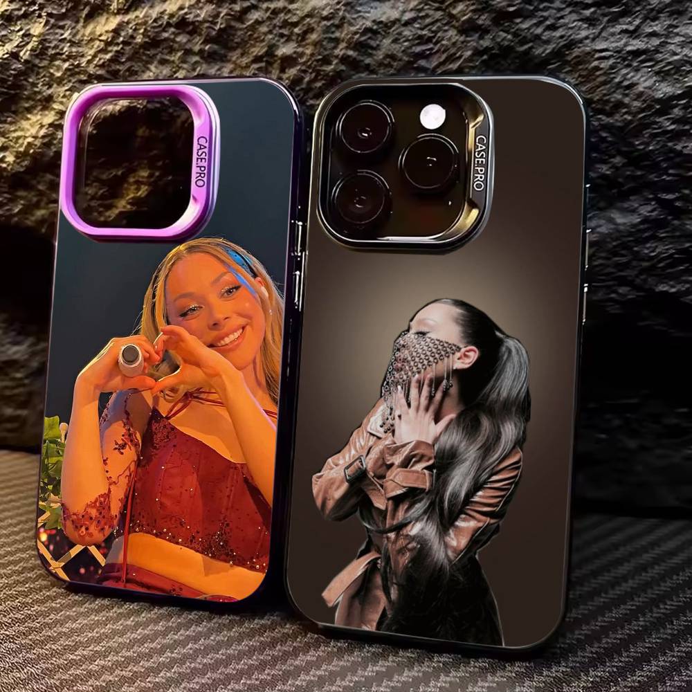 Singer A-Ayliva wallpaper Phone Case For iPhone17,16,15,14,13,12,11 Plus,Pro Max Colored Silver Plated Inside Cover