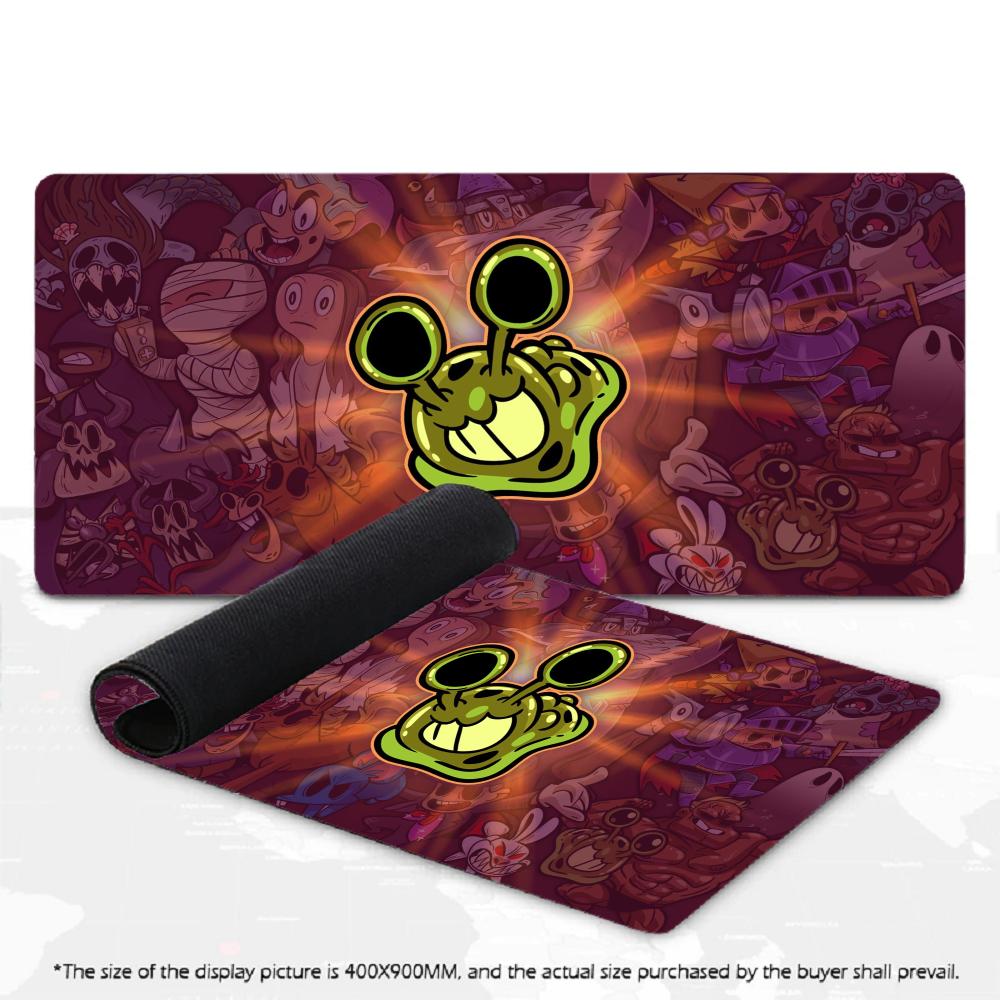 Cartoon Fantasy Mousepad XXL Angry Blue Rat Deskpad Non‑Slip Rubber Dark Monster Villain Art Game Keyboard Mats Gamer Desk Mats