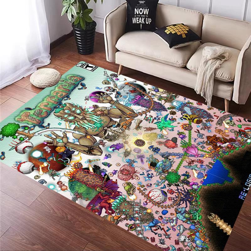 Juego Sandbox T-Terraria Alfombra Cocina Felpudo Entrada Decoración Suelo Dormitorio Alfombra Sala de Estar Baño Alfombras Antideslizantes