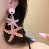 Candy Color Bohemian Dangle Earrings Shell Starfish Ear Pendant  Vacation