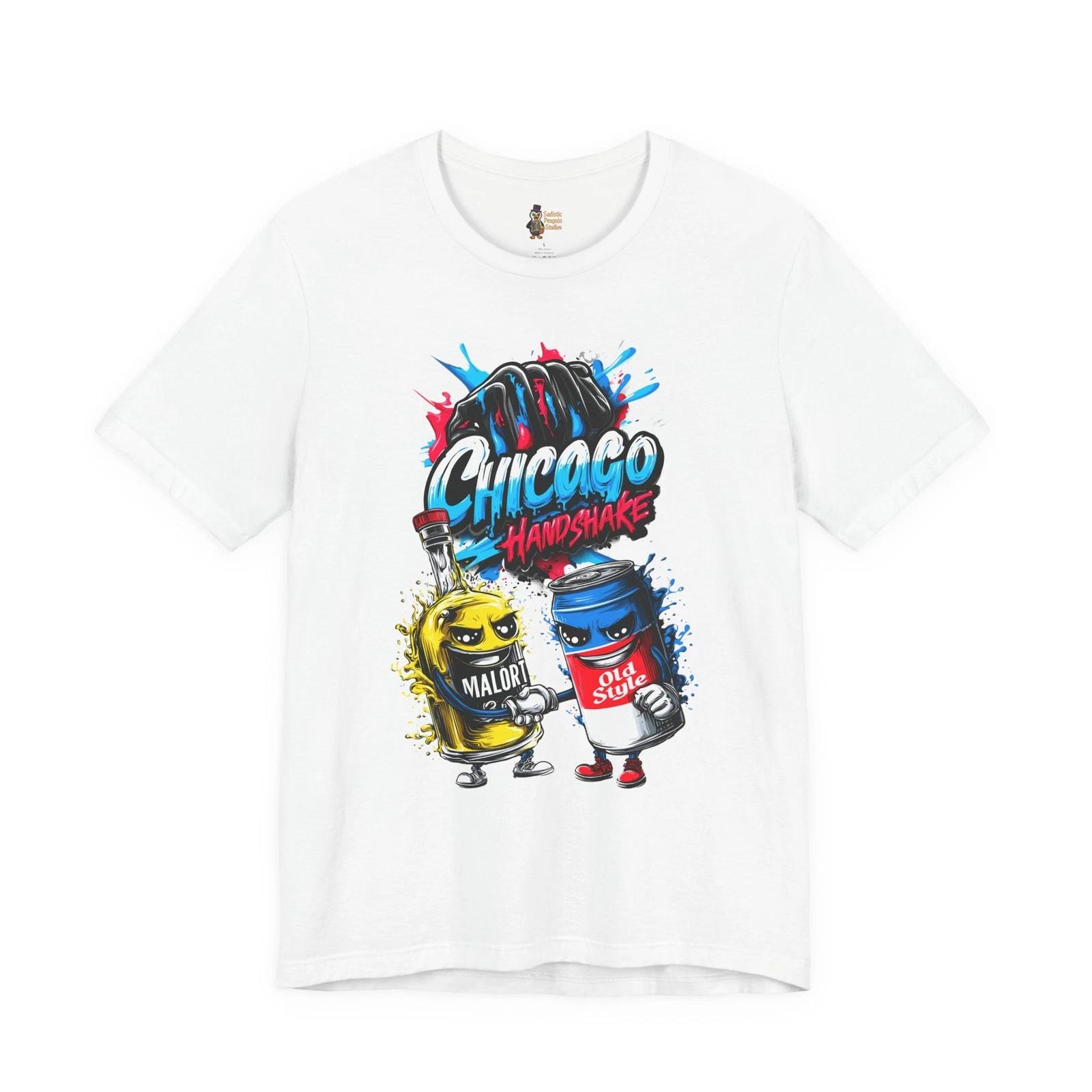 Chicago Handshake Tee, Chicago Style Shirt M