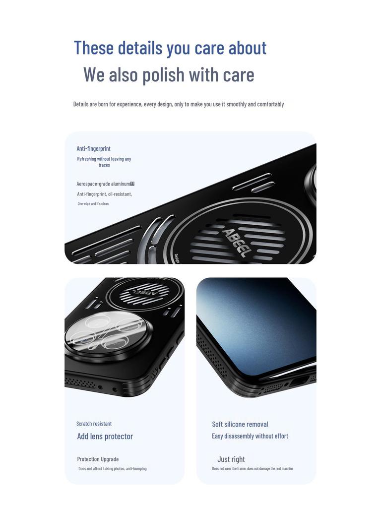 Ice Aluminum Magnetic Heat Dissipation Case for HONOR Magic 7 Pro - Drop-Proof Protective Cover