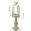 4.13in Birdcage Candle Holder White Retro Iron Candle Stand  Home Tabletop Decor
