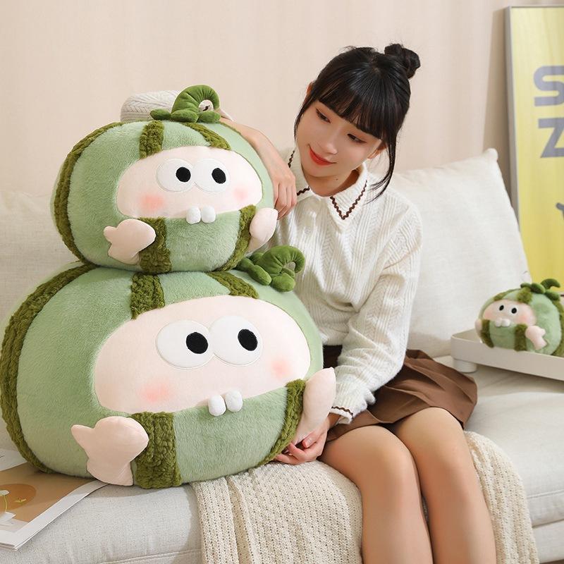 Melon Eating Crowd Pillow Plush Toy Watermelon Doll Cushion Doll Sleeping Doll Cushion Children's Girl Gift