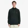 Fred Perry [Sharp] Textured Half Zip Knit - Night Green Afpm2436540-Q20