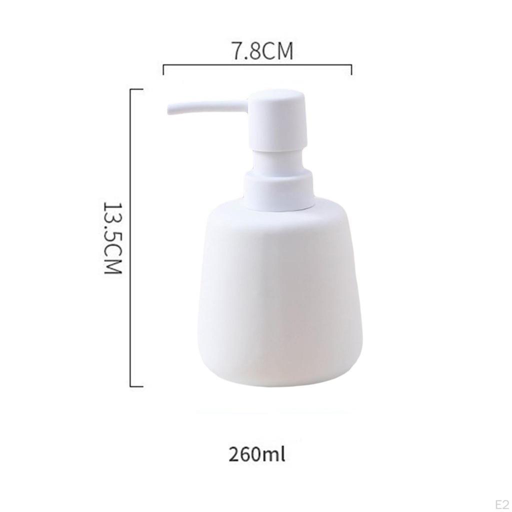 Ceramic Pump Soap Dispenser, Liquid Hand Bathroom Container for Laundry