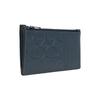 Coach Card Case 13 Logo Embossed Zipper Pocket Leather Mini Women Card Case Deep-Denim CH744-DDE