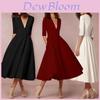 Elegant Casual Knit Dress For Women With V Neckline Available In Various Colors