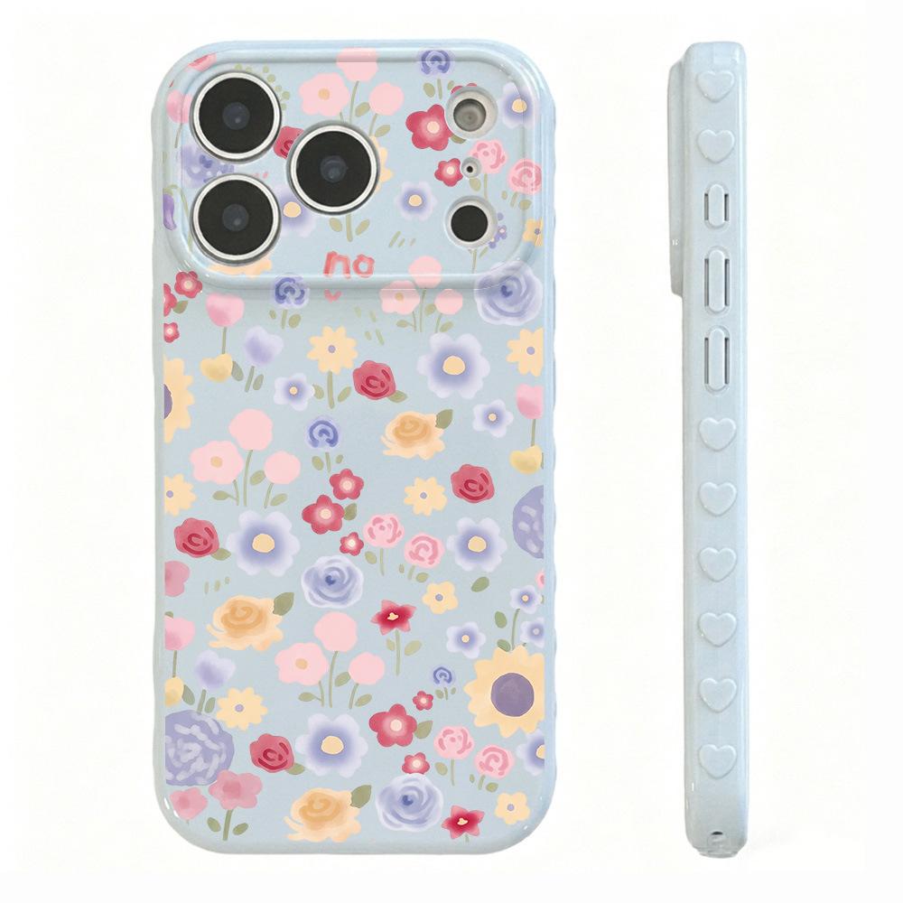 Full screen flowers are suitable for iPhone17 Apple 16promax mobile phone case 15 all-inclusive 14 new models 13 generation 12 women