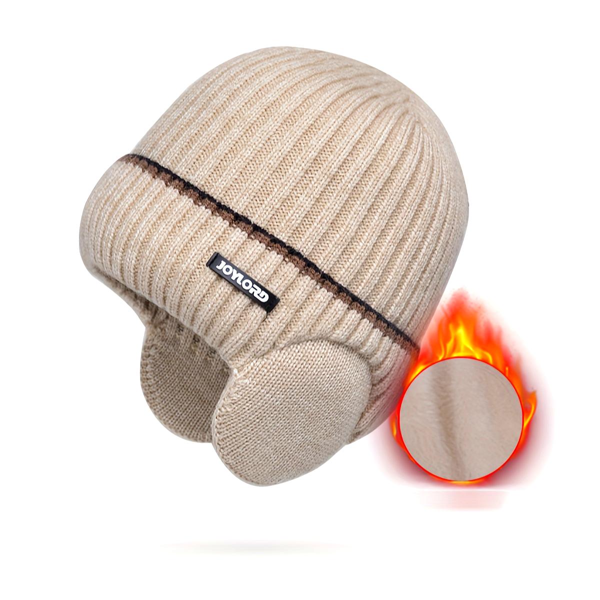 

1 шт. Унисекс Плюс Бархатная Утолщенная Вязаная Зимняя Шапка - Мягкая Защита Ушей, Сохранение Тепла, Незаменимый Атрибут Холодной Погоды - Аксессуары для Открытого Воздуха